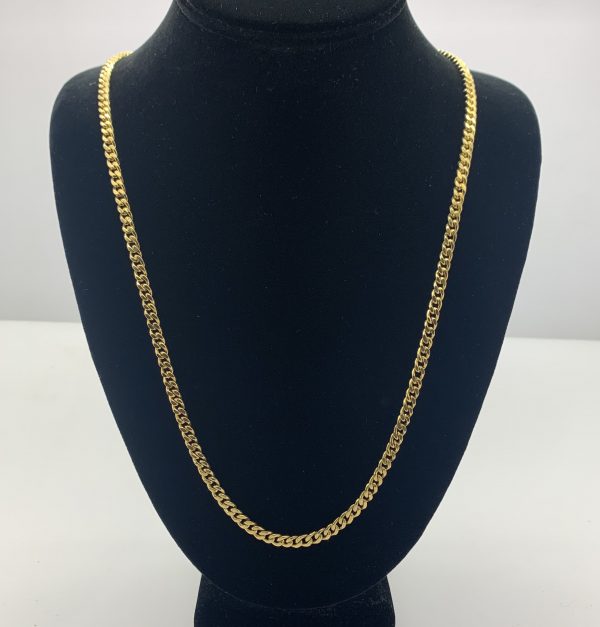 14K CUBAN LINK CHAIN YELLOW GOLD 30″