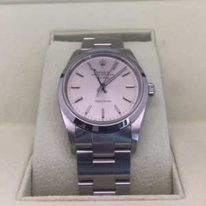 rolex air king white dial stainless steel