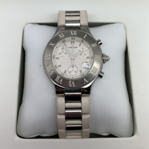 CARTIER MUST 21 CHRONOGRAPH WHITE