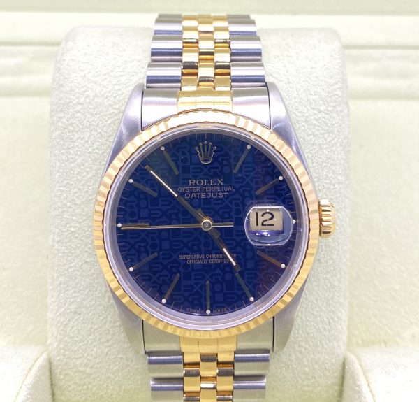 ROLEX DATEJUST 36MM 18KT & STEEL BLUE DIAL