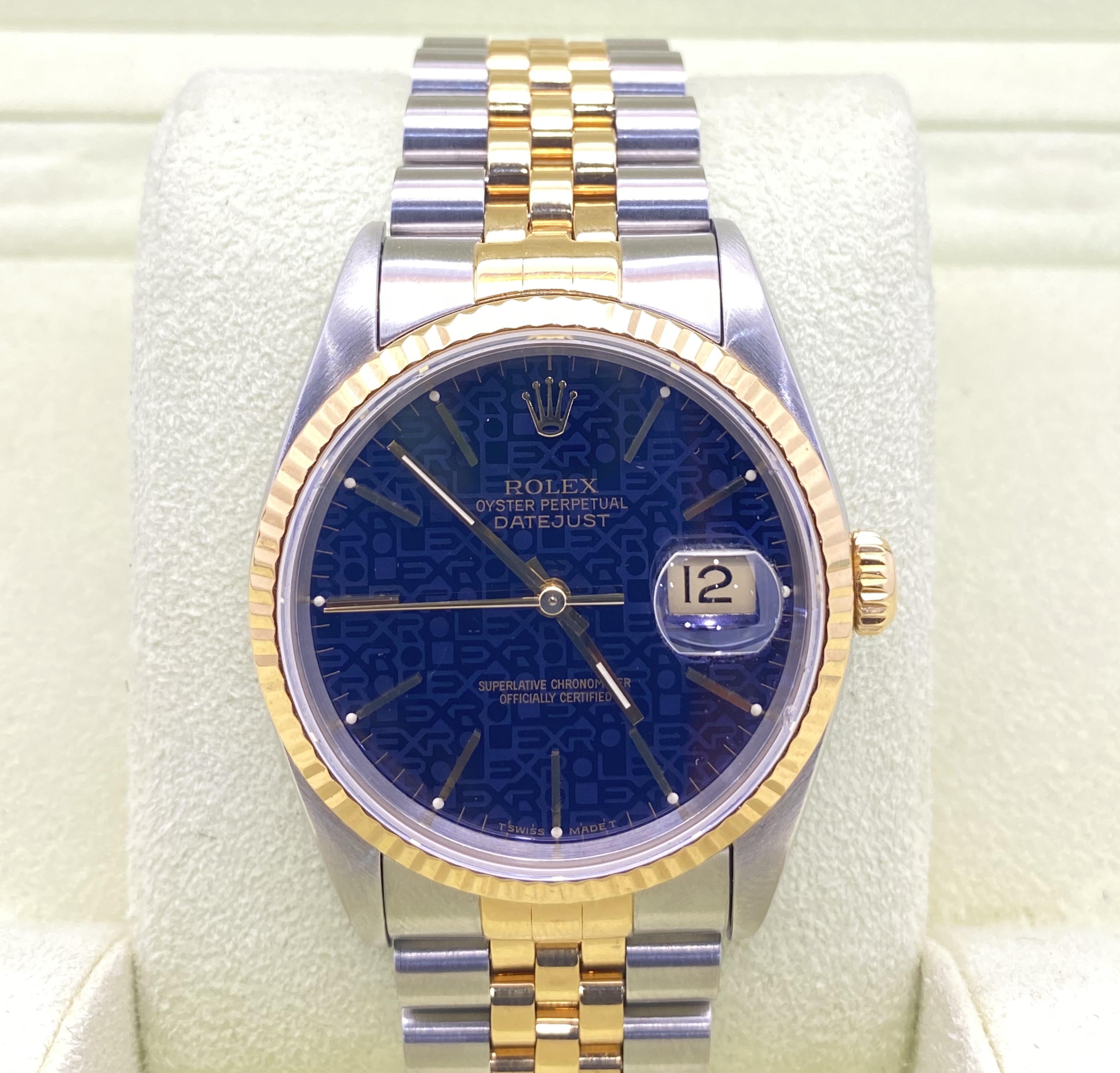 rolex datejust blue 36mm TGS A.A