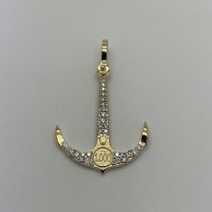 14KT YELLOW ANCHOR CHARM 2.50CT