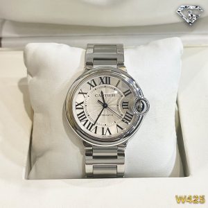 CARTIER BALLON BLEU 3284 36MM STEEL WHITE ROMAN DIAL STAINLESS STEEL BAND AUTOMATIC WATCH